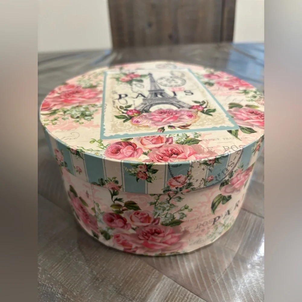 Paris Themed Decorative Box with Roses